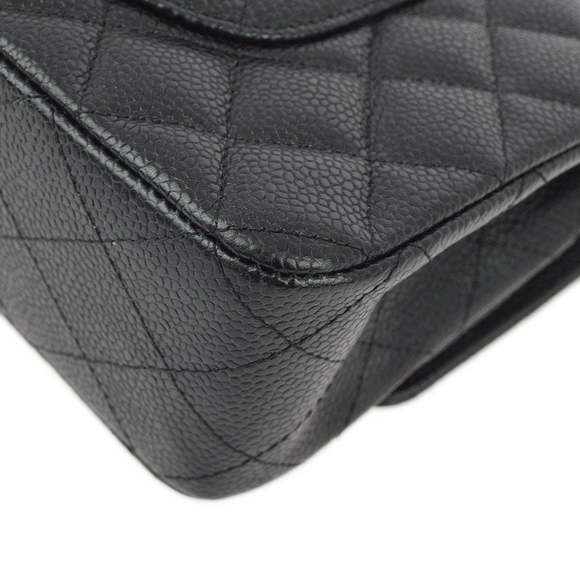CHANEL Black Caviar Medium Classic Double Flap Shoulder Bag KK31429 - Picture 4 of 10
